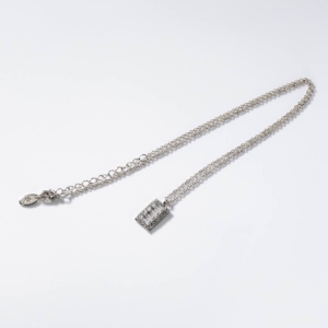 Ensemble de bijoux de rectangles précieux en métal plaqué rhodium