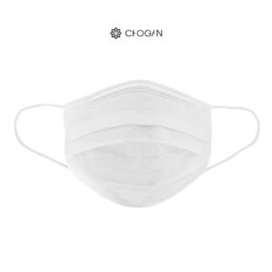 Masque chirurgical jetable blanc - 50 pcs